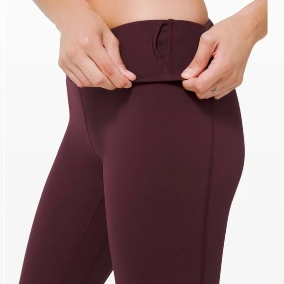 Lululemon Athletica Deep Maroon Leggings Burgundy - Picture 4 of 13